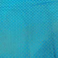 Blue Colour Pure Silk Zari Fabric