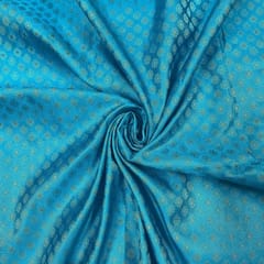 Blue Colour Pure Silk Zari Fabric