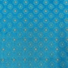 Blue Colour Pure Silk Zari Fabric