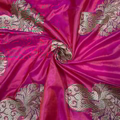 Twotone Pink Colour Silk Zari Fabric
