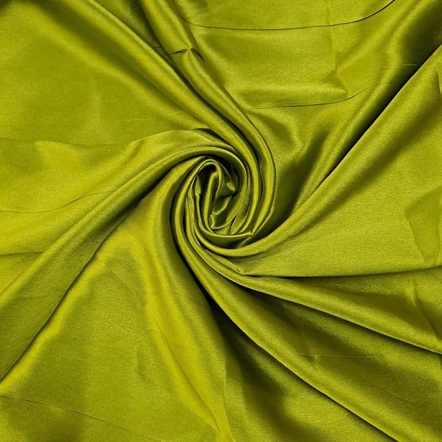 Yellow Colour Poly Satin Fabric