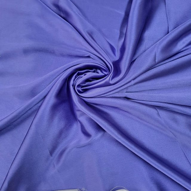 Purple Colour Poly Satin Fabric