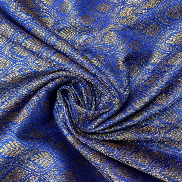 Blue Colour Brocade Fabric