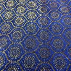 Blue Colour Semi Brocade Fabric