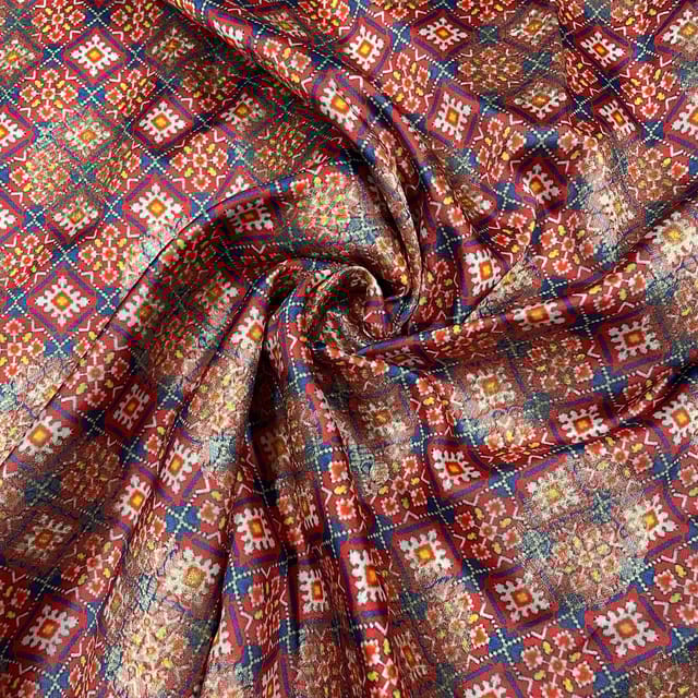 Multi Colour Semi Brocade Fabric