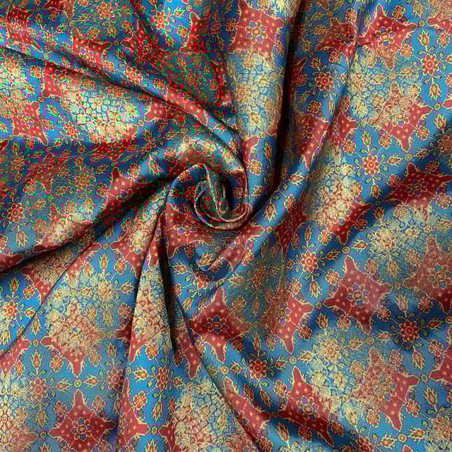 Multi Colour Semi Brocade Fabric