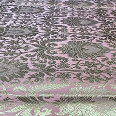 Peach Colour Semi Brocade Fabric