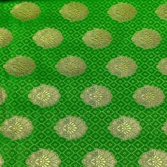 Green Colour Semi Brocade Fabric