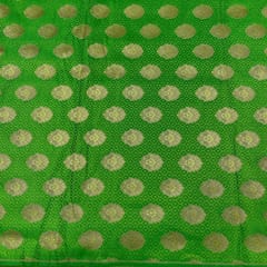 Green Colour Semi Brocade Fabric