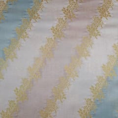Peach Colour Jacquard Semi Brocade Fabric