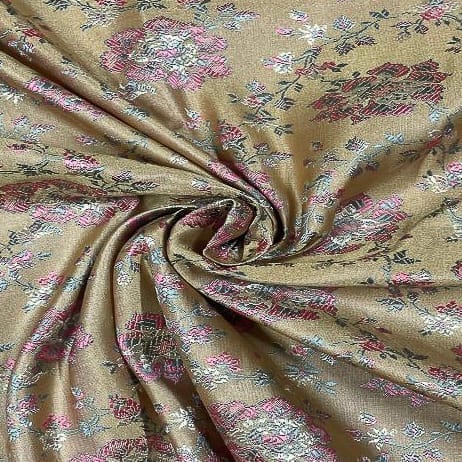 Beige Colour Semi Brocade Fabric