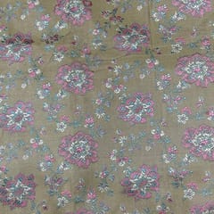 Beige Colour Semi Brocade Fabric