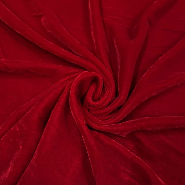 Red Colour Velvet Fabric