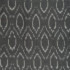Grey Colour Cotton Ikat Fabric