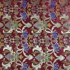 Maroon Colour Brocade Fabric