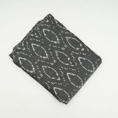 Grey Colour Cotton Ikat Fabric