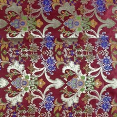Maroon Colour Brocade Fabric