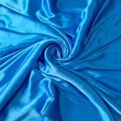 Sky Blue Colour Poly Satin Fabric (N86)