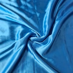 Sky Blue Colour Poly Satin Fabric (N86)
