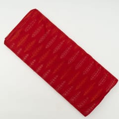 Red Colour Silk Ikat Fabric