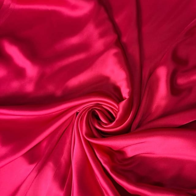 Pink Colour Poly Satin Fabric