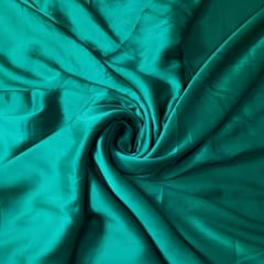 Green Colour Poly Satin Fabric (N716)