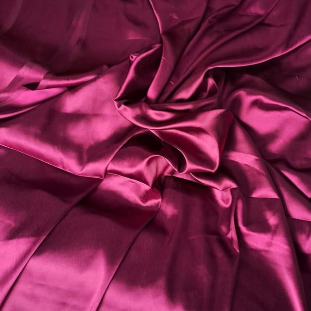 Wine Colour Poly Satin Fabric (N47D)