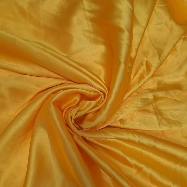 Yellow Colour Poly Satin Fabric (N164)