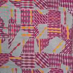 Majenta Colour Chiffon Printed Fabric
