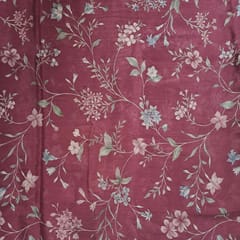 Purple Colour Chiffon Printed Fabric