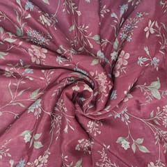 Purple Colour Chiffon Printed Fabric