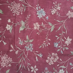 Purple Colour Chiffon Printed Fabric