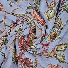 Multi Colour Georgette Printed Fabric