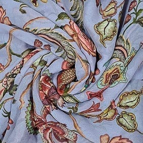 Multi Colour Georgette Printed Fabric