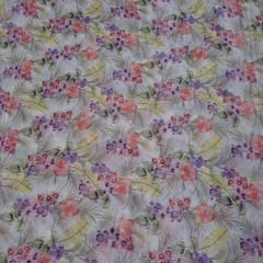 Multi Colour Chiffon Printed Fabric