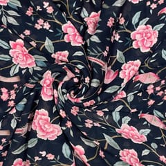 Multi Colour Georgette Printed Fabric