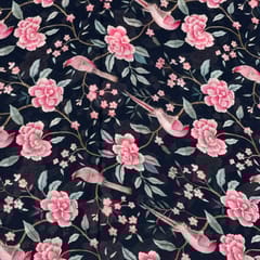 Multi Colour Georgette Printed Fabric