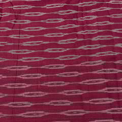 Wine Colour Cotton Ikat Fabric
