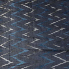 Blue Colour Cotton Ikat Fabric