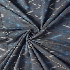 Blue Colour Cotton Ikat Fabric