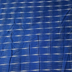 Royal Blue Colour Cotton Ikat Fabric