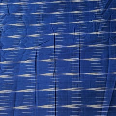 Royal Blue Colour Cotton Ikat Fabric