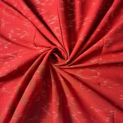 Red Colour Cotton Ikat Fabric