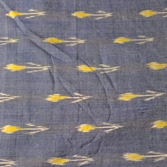 Sky Blue Colour Cotton Ikat Fabric