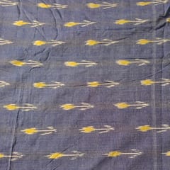 Sky Blue Colour Cotton Ikat Fabric
