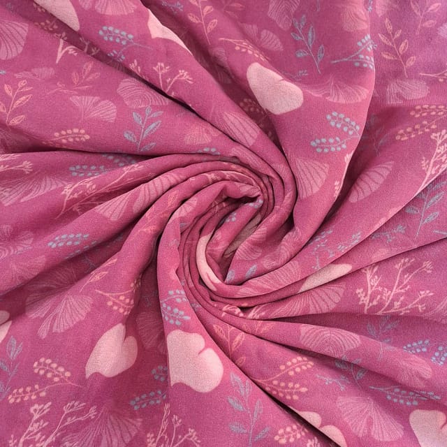 Multi Colour Shimmer Georgette Printed Fabric