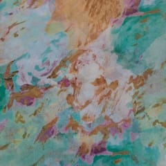 Multi Colour Shimmer Georgette Printed Fabric