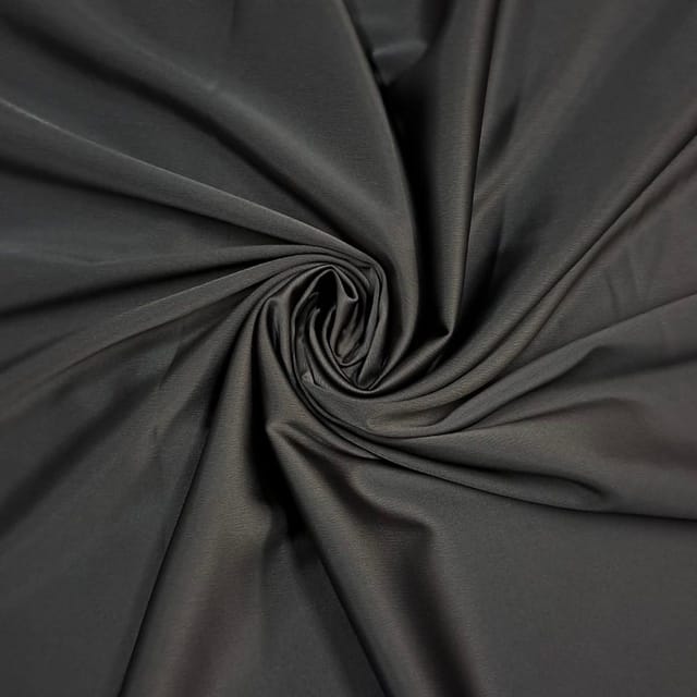 Black Colour Crepe Satin Fabric
