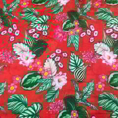 Multi Colour Pure Chanderi Printed Fabric