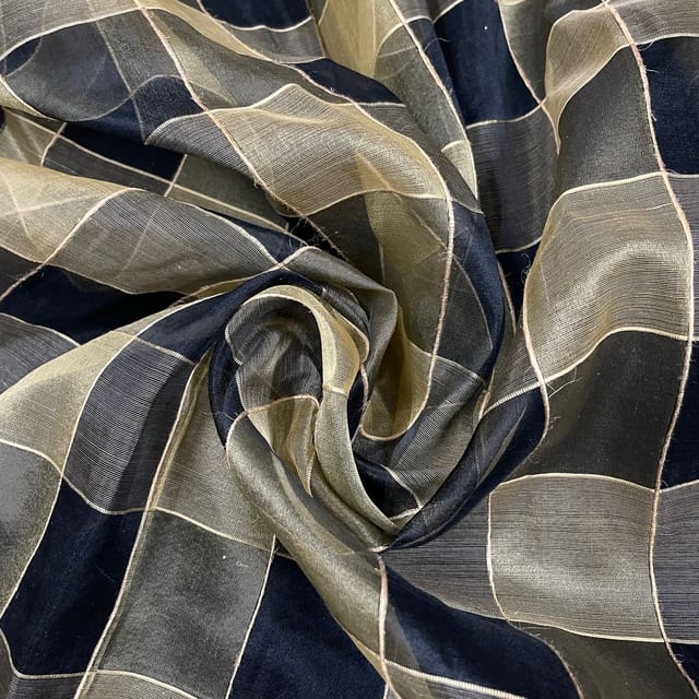 Multi Colour Semi Organza Printed Fabric